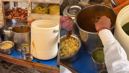 Rat ran away from the pot of golgappa chutney video goes viral on social media