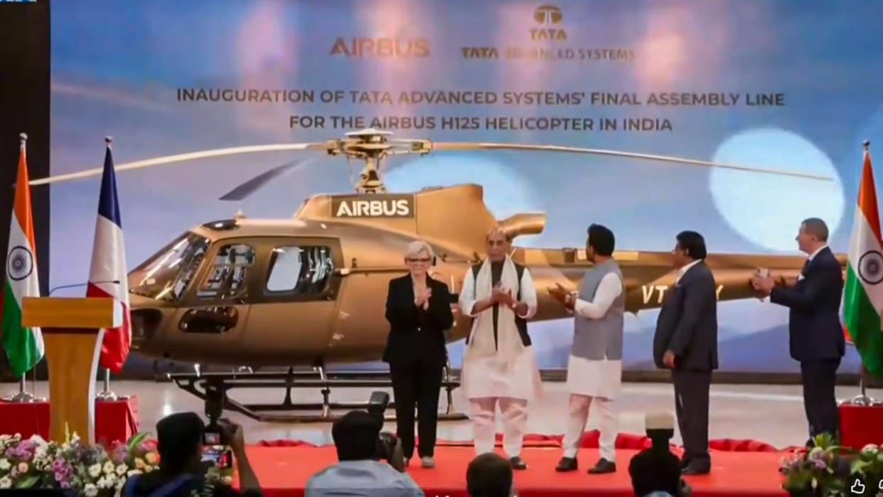 H-125 helicopter inaugurated Vemgal Karnataka Rajnath Singh India has become global player in defense exports