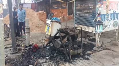 Kanpur fire broke out in paan masala stall  goods worth 20000 were burnt to ashes police are scanning CCTV