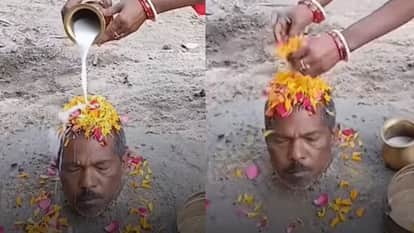 viral videos woman made husband shivling buried in ground jalabhishek Trending News