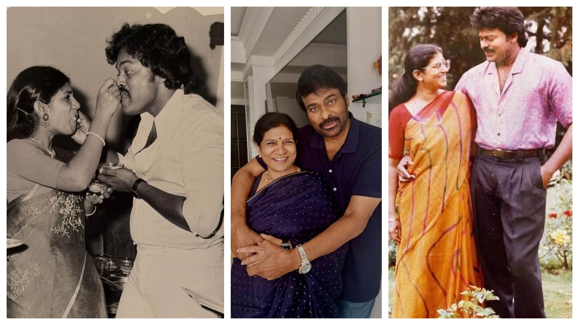 Chiranjeevi Konidela wishes wife Surekha Happy Birthday celebrate wedding anniversary in advance