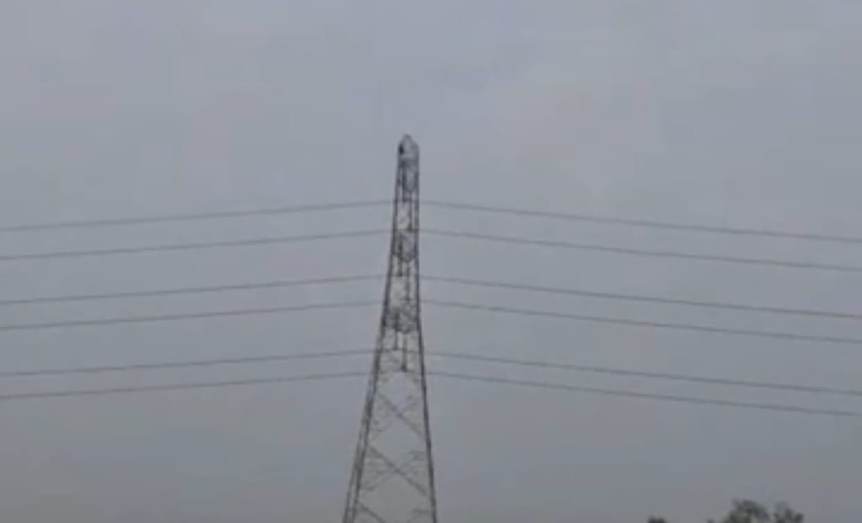Indore: When family members stopped her from studying, the woman climbed a high-tension line tower.