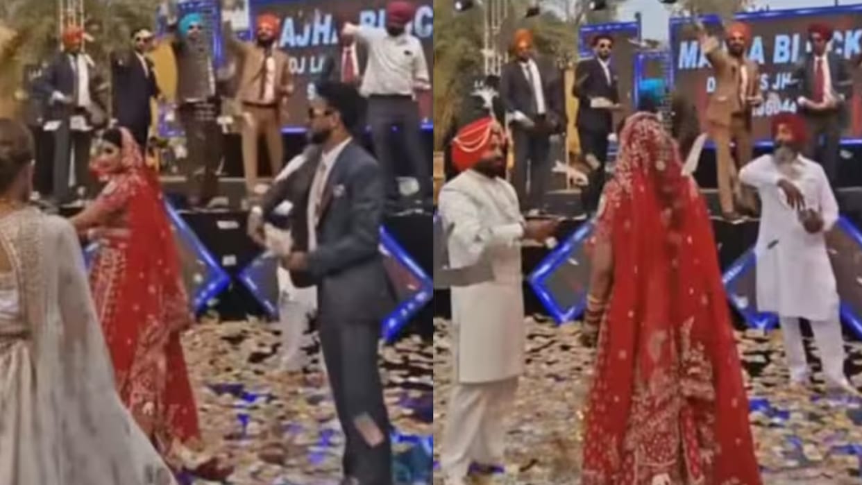Money Rain At Punjabi Wedding Groom's Family Showers Bride With Rupees