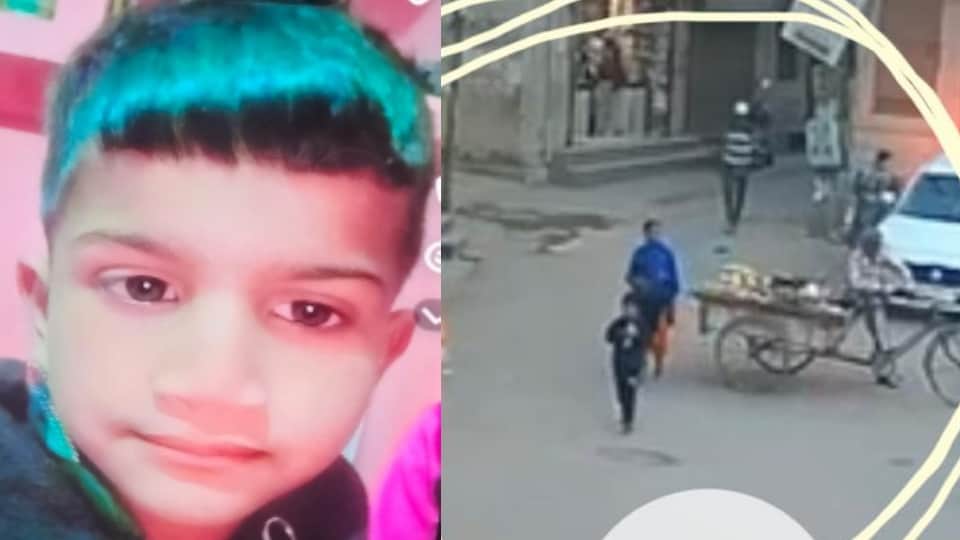 सीसीटीवी फुटेज में पड़ोसी महिला और बच्चा