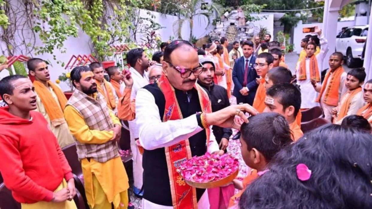 UP Brajesh Pathak performs Batuk Puja is this attempt to woo Brahmin voters or alleviate anger against UGC