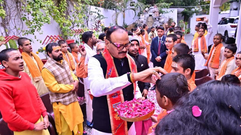 Deputy CM Brajesh Pathak honour for the students sparked new political debate