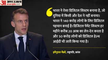 French Prez Macron At AI Impact Summit Namaste greetings praised India for speedy changes know hindi news