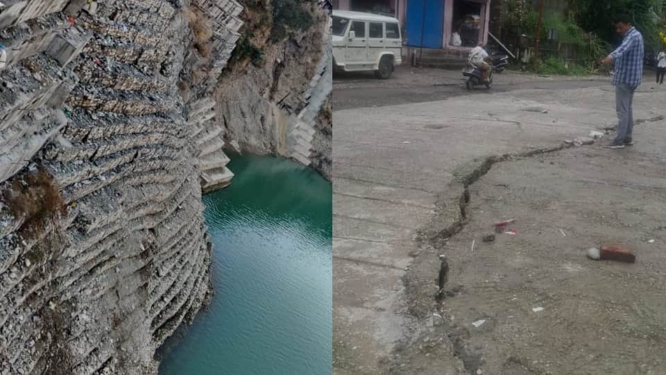 गंगाेत्री हाईवे पर दरारें