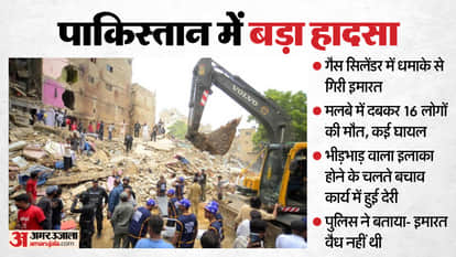 pakistan karachi cylinder blast building collapse many dead injured