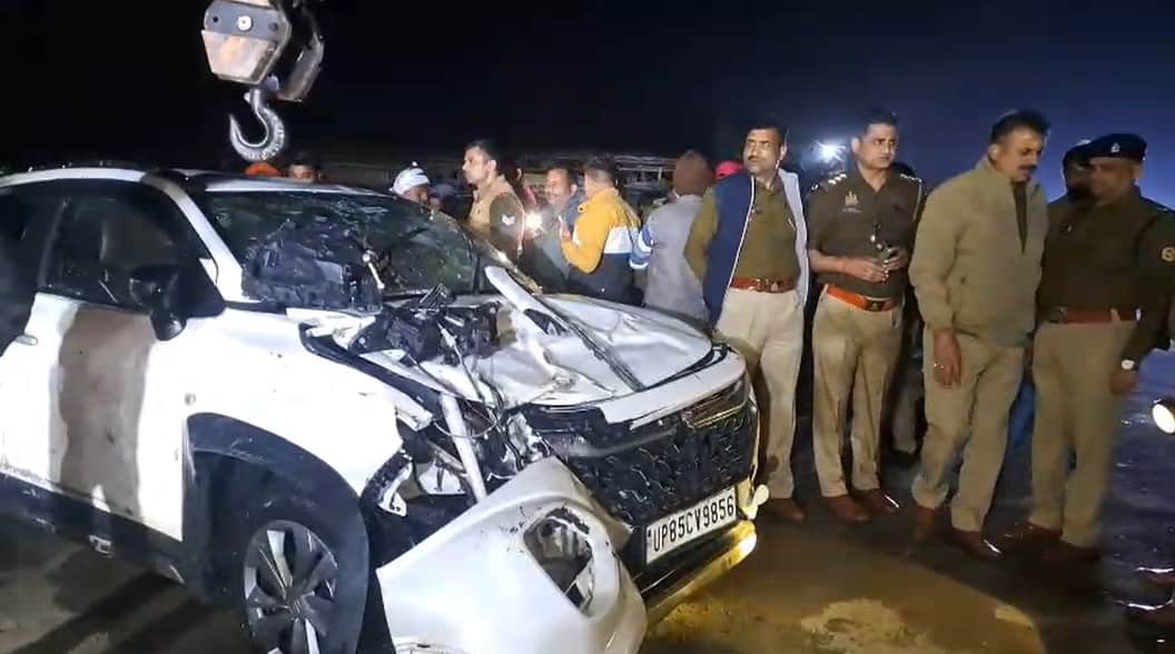 Tragic Accident in Mathura: Car Falls into Canal After Collision Four Youths Killed on Spot