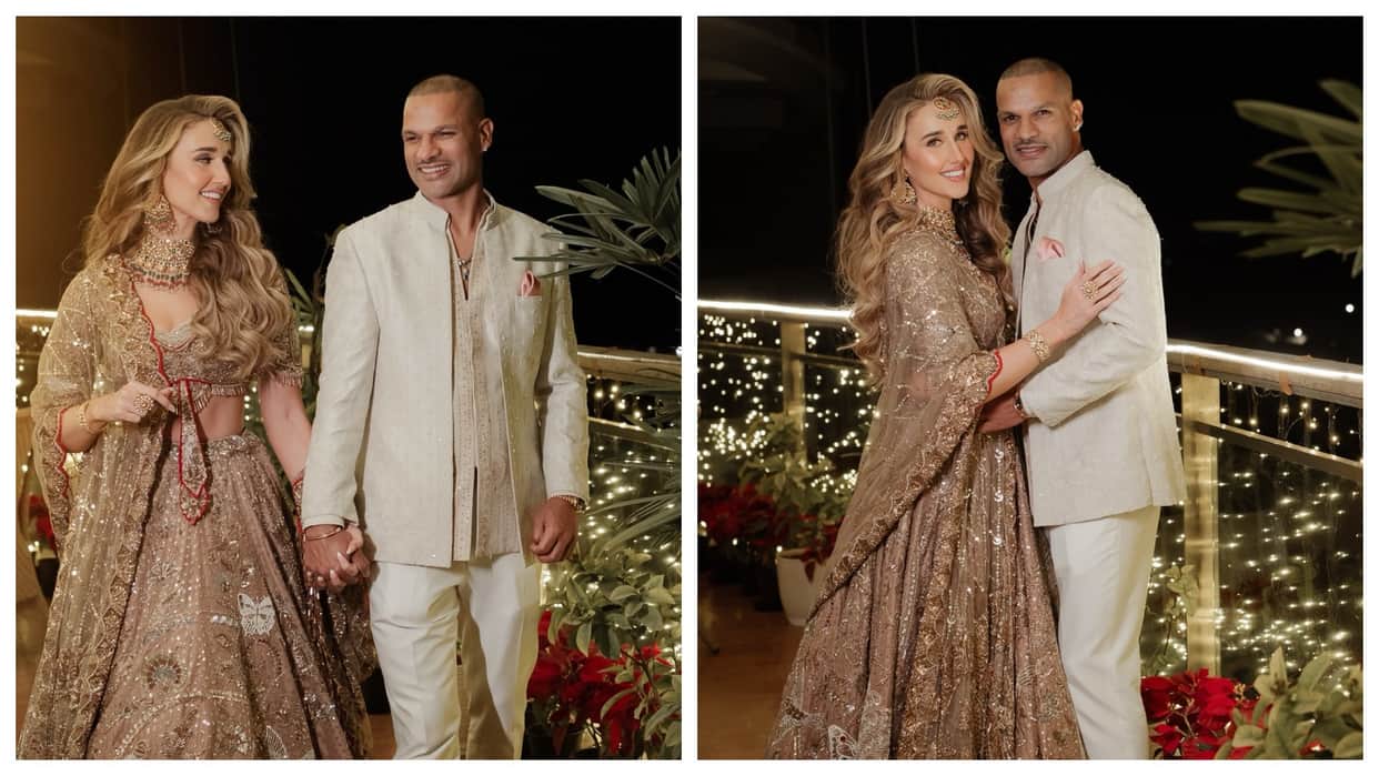 Shikhar Dhawan Shares Sangeet Photos with fiancee Sophie Shine Before Wedding