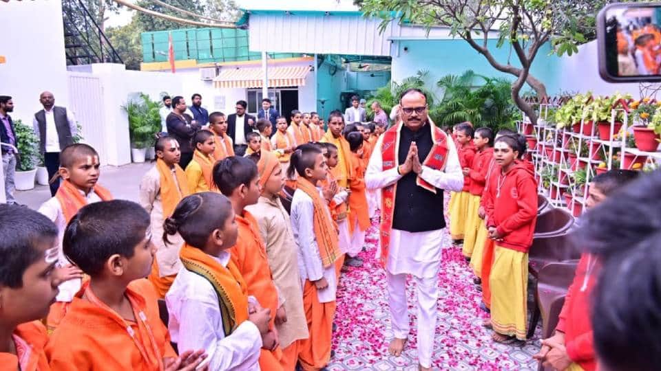 Deputy CM Brajesh Pathak honour for the students sparked new political debate