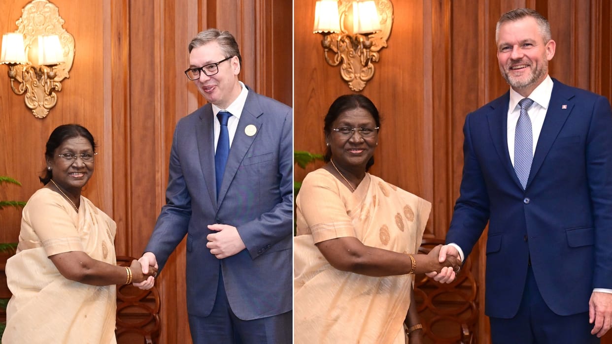 Murmu holds talks with presidents of Slovakia, Serbia, Estonia; AI, digital ties in focus