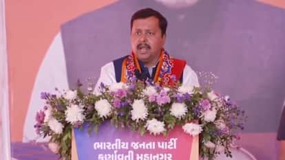 bjp chief nitin nabin gujarat visit slams opposition part time politicians ahead of elections