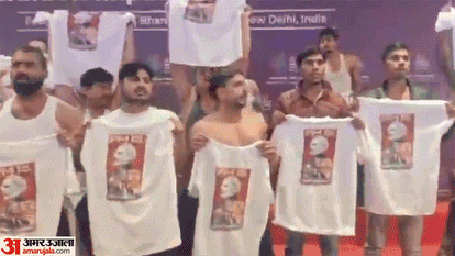 IYC Protest at AI Impact Summit Youth Congress activist at bharat mandapam during AI Summit hindi news updates