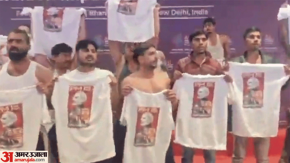 IYC Protest at AI Impact Summit Youth Congress activist at bharat mandapam during AI Summit hindi news updates