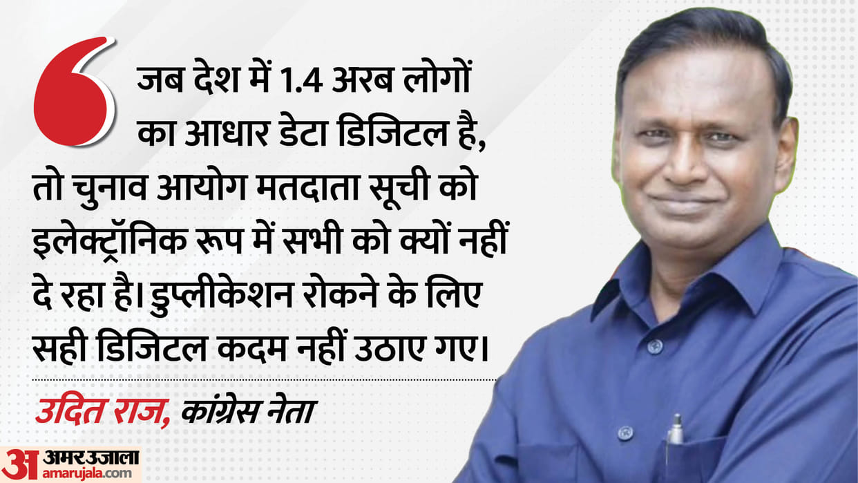 Congress on Election Commission voter list data access digitisation Udit Raj statement electoral transparency