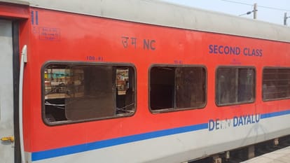 NCR Railway: Railings missing from the windows of the general coach of Kalindi Express