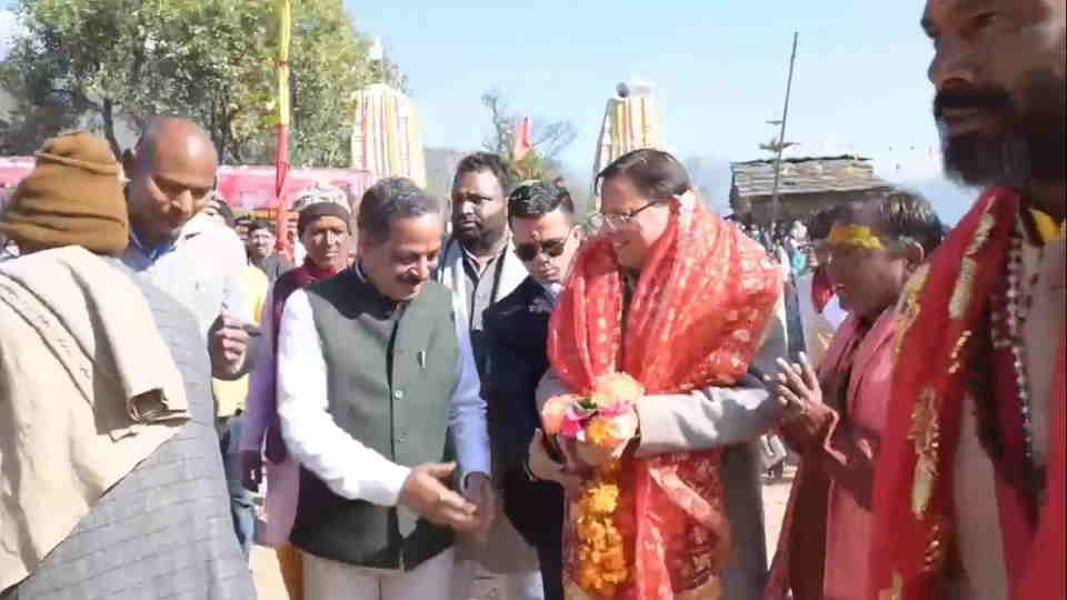 CM Dhami reached Rudraprayag  worshiped and took blessings from Maa Chandika Mahavanyatha Devra Yatra