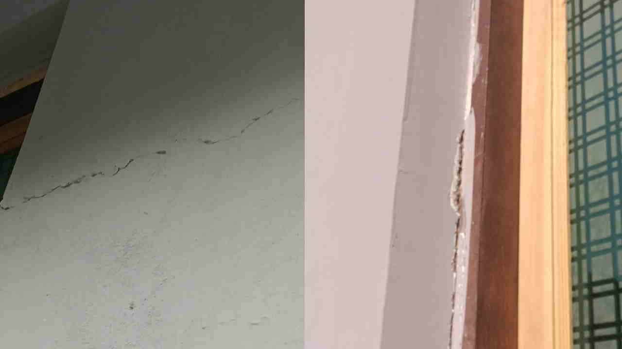 घरों में दरारें