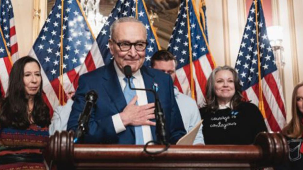 US lawmaker Chuck Schumer amid tariff uproar statement Money collected through tariffs should be returned