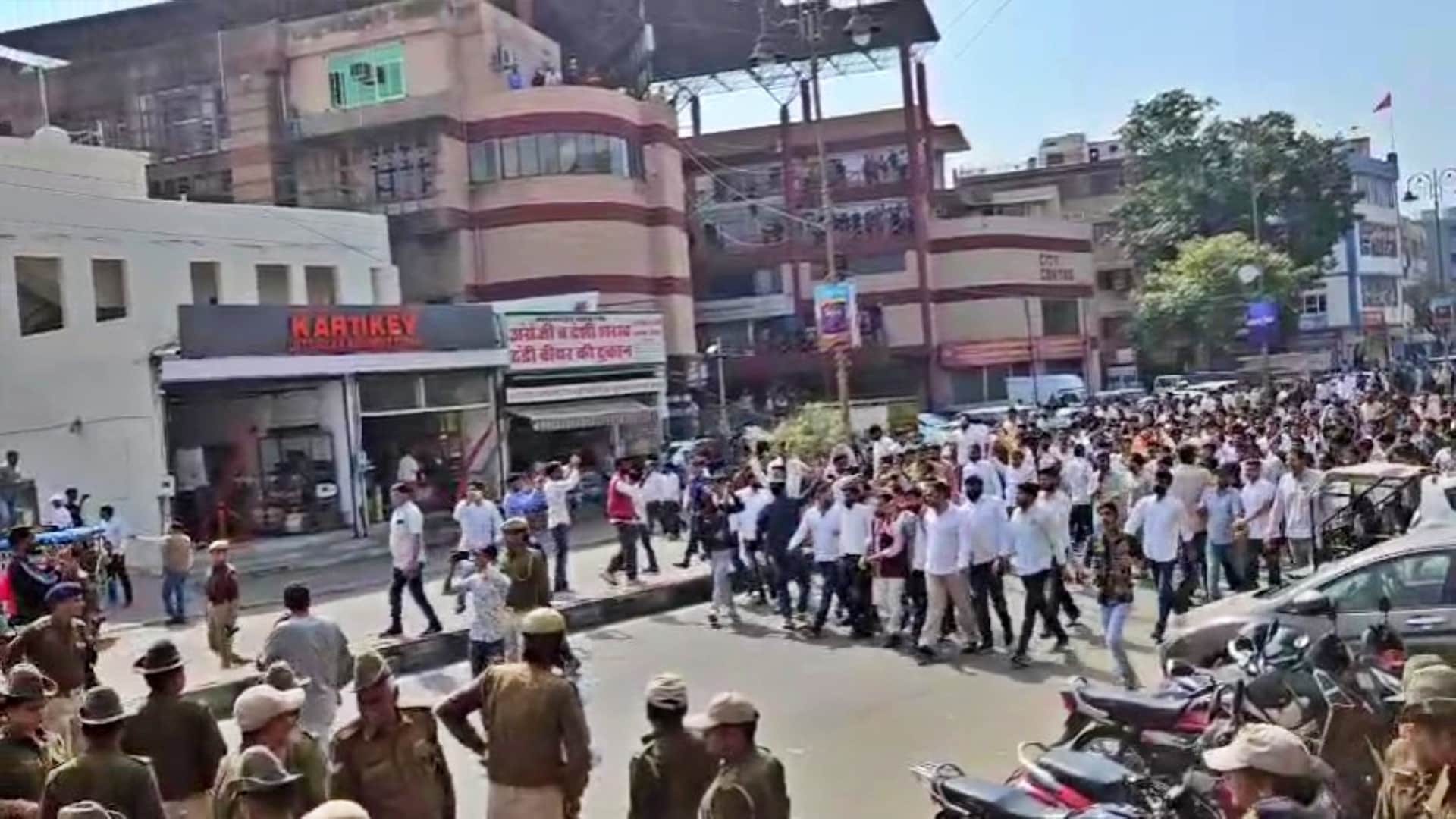 BJP Yuva Morcha Clashes With Police, Protesting Against Rahul Gandhi Over Delhi AI Summit Controversy