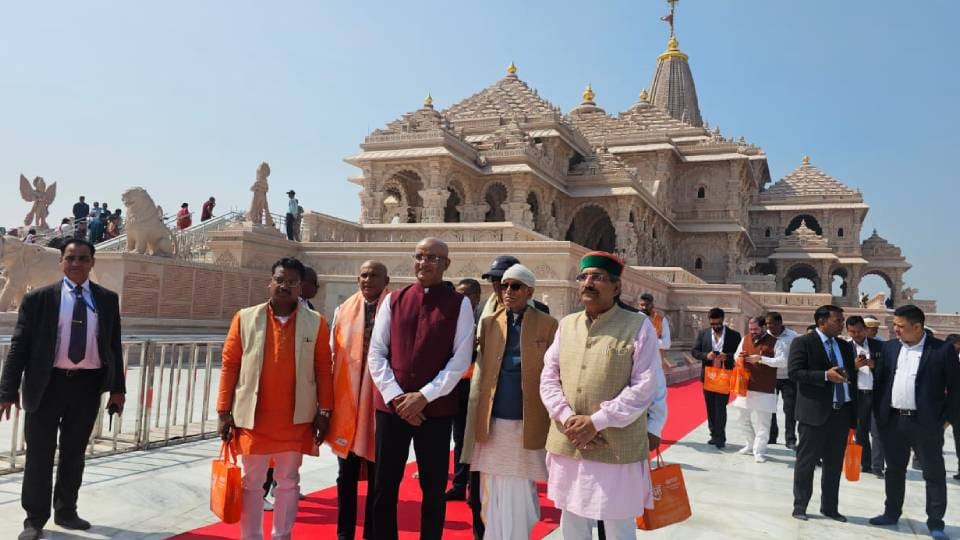 Guyana Vice President was mesmerized by grandeur of Ram Temple visited Ram Lalla and offered prayers
