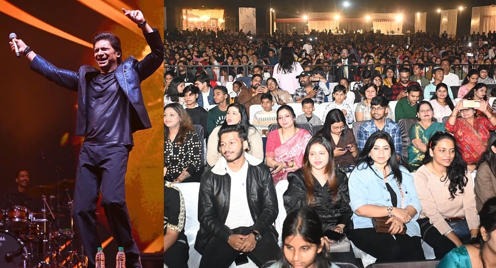 melodious evening of Shaan in Kanpur Gardenia Public School annual function student rejoiced at Chand Sifarish