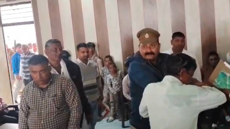 farmer attempted suicide by pouring petrol on himself in front of officials at tehsil in Ayodhya