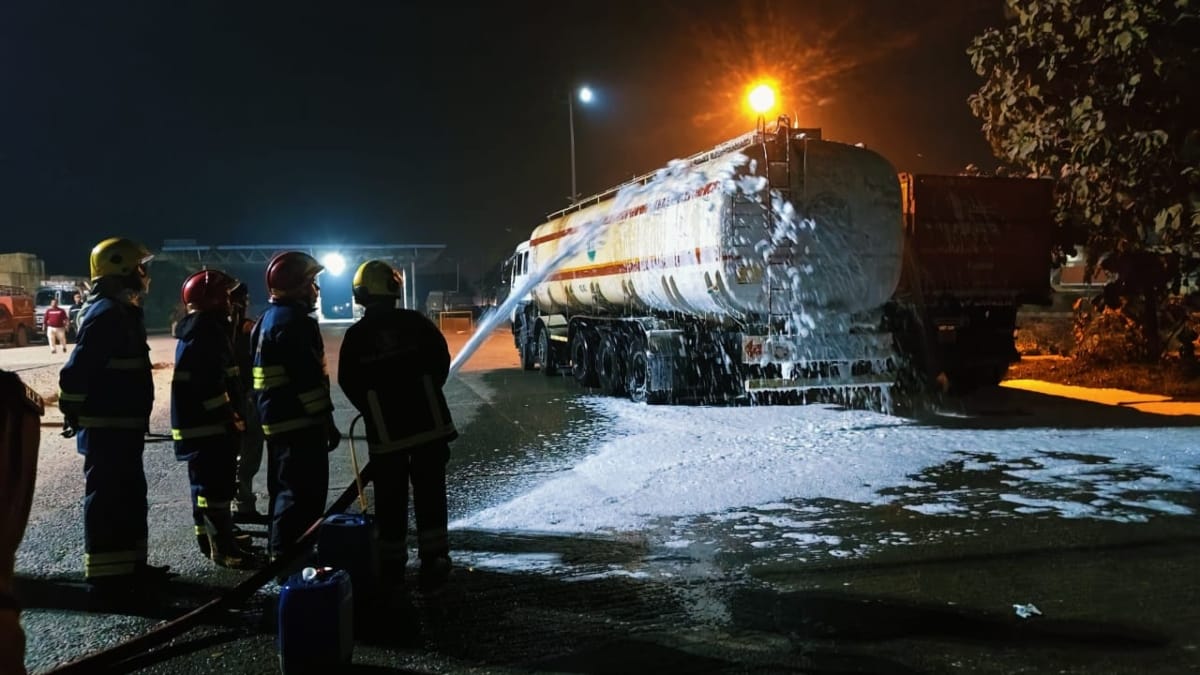 gopalganj methanol tanker accident hiwa truck collision fire department safety emergency response