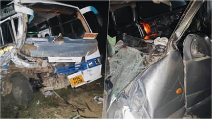 Bhind News: Speeding Bus Rams Van in Horrific Crash; 5 Killed on the Spot, Seven Critically Injured