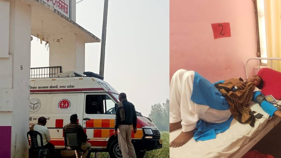 Three girl students fell ill during their 10th grade exams in Barabanki and were sent to CHC by ambulance