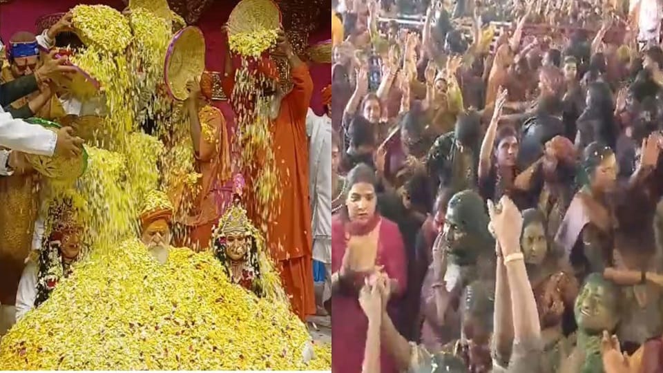 Braj Ki Holi 2026: Devotees Celebration with Colors and Flowers at Raman Reti Ashram in Mathura