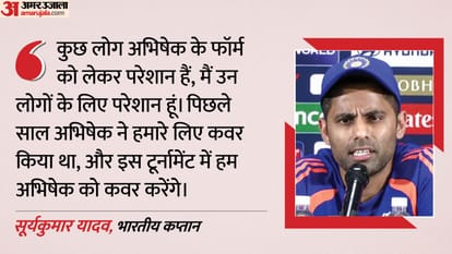 T20 World Cup 2026: Suryakumar Yadav speaks on Abhishek Sharma and Tilak Varma form