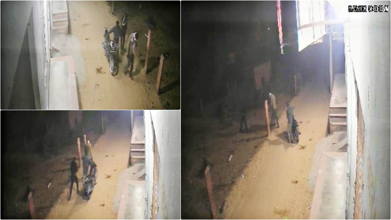 Thieves roamed streets all night, ransacked several houses, found only coat and empty bottles; CCTV captured