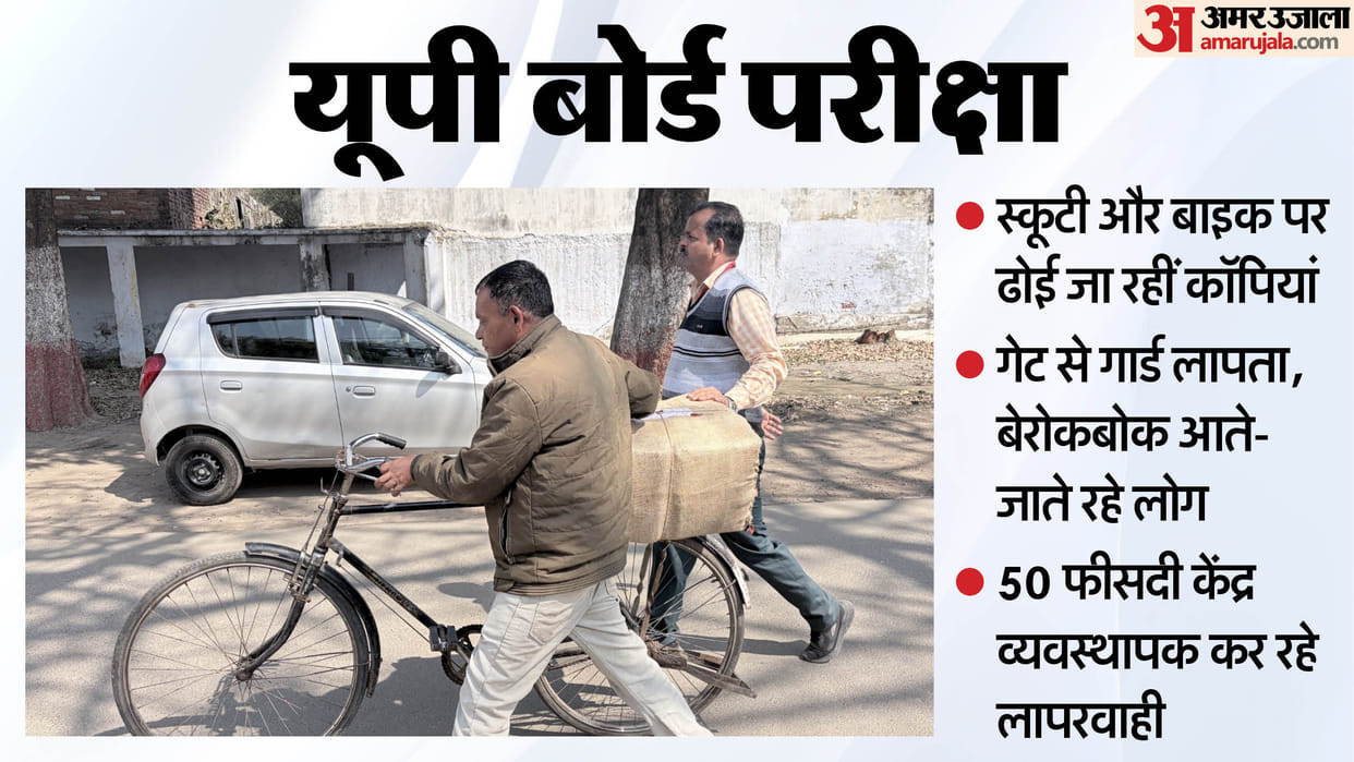 UP Board Exam Lapse: Answer Sheets Transported on Cycles, Confidentiality Concerns Raised