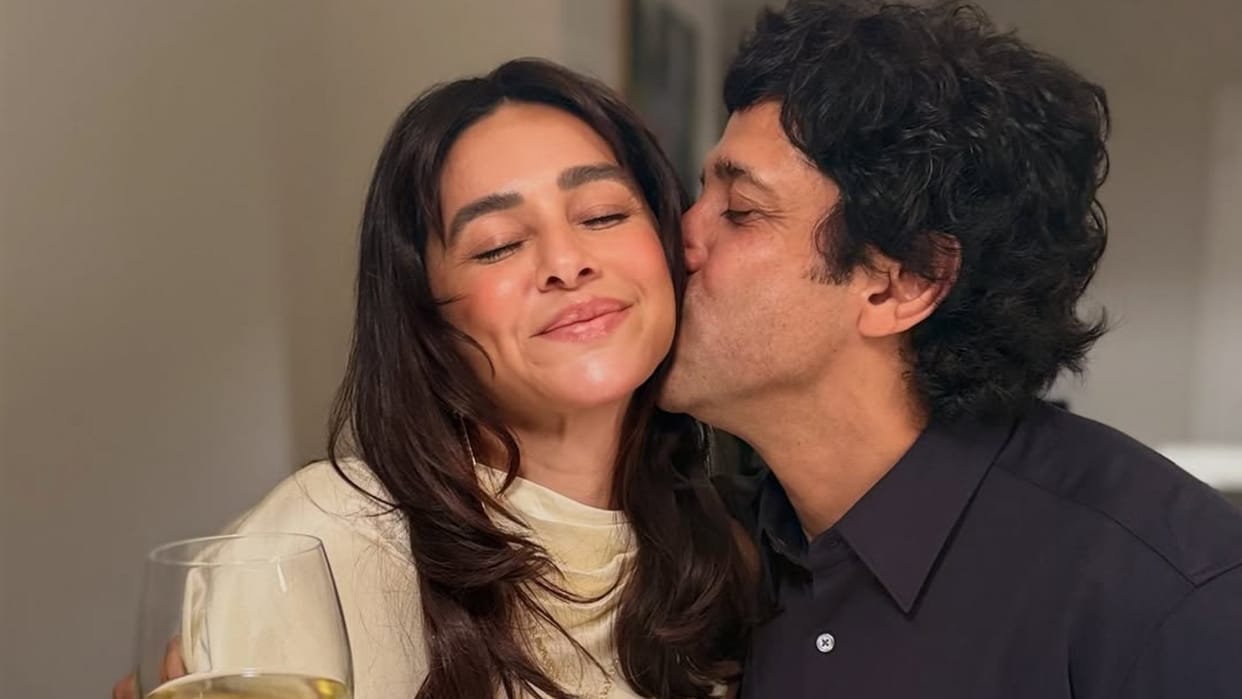 Farhan Akhtar romantic with wife shibani share photos and write lovely post