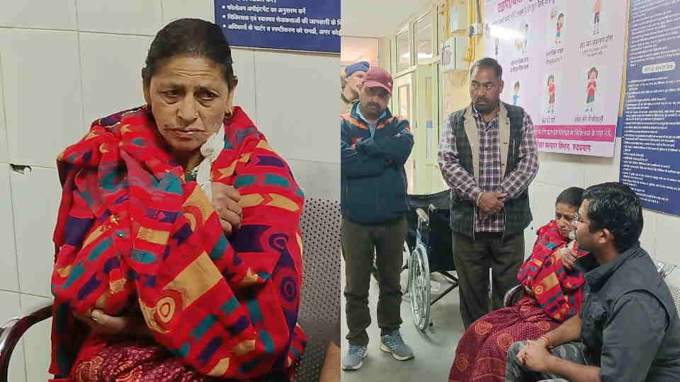 Rudraprayag When  bear attacked in village Pathali woman fought back and saved her life like this.