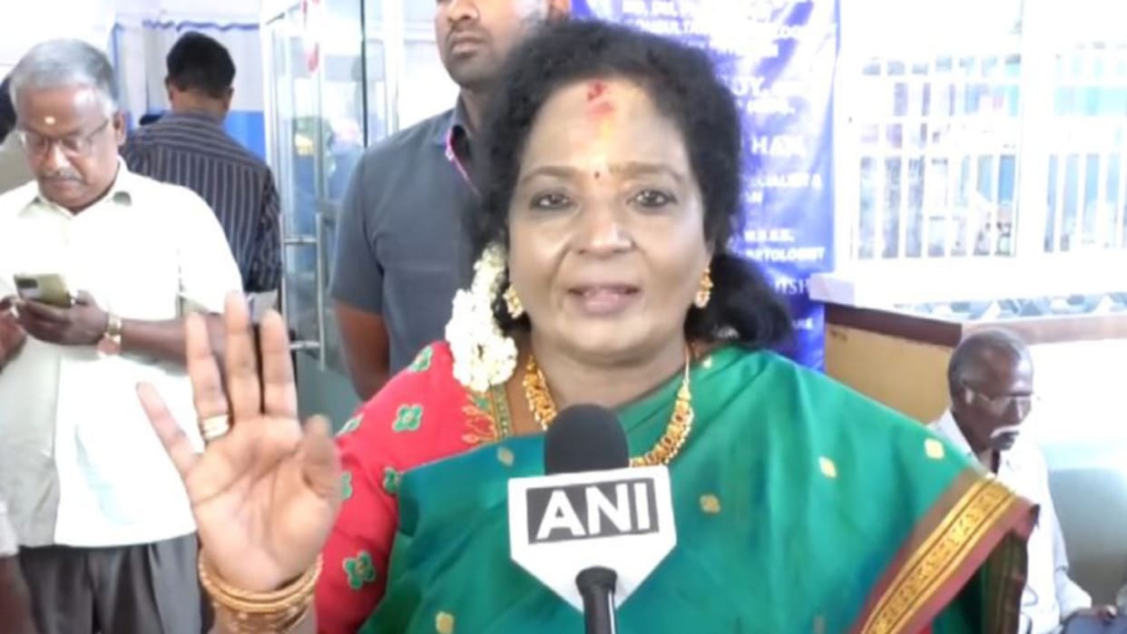 Tamilisai Soundararajan statement over MK Stalin criticism BJP vs DMK Tamil Nadu artificial rights narrative