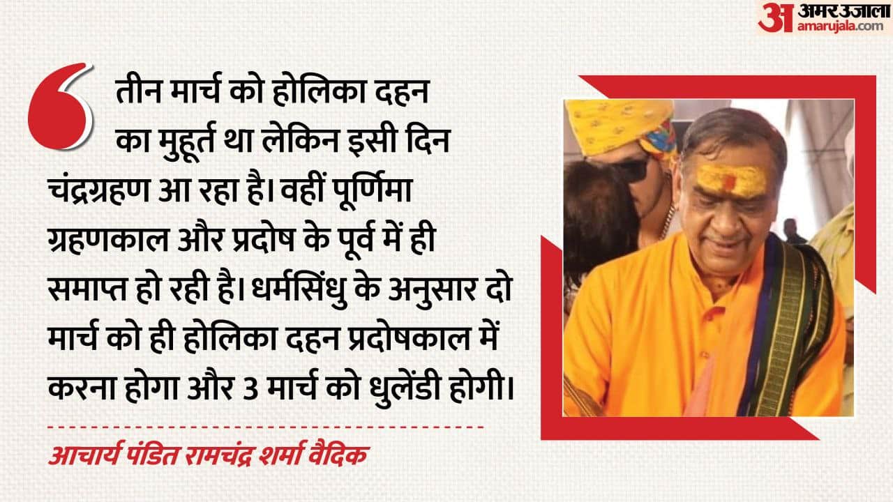 Indore News Holika Dahan Dhulendi 2026 dates Lunar Eclipse holi chandra grahan