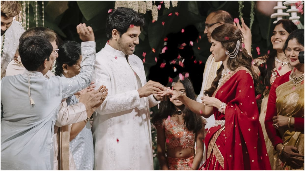 Allu Sirish has a funny wish after fiancee Nayanika pre wedding ritual video viral Watch