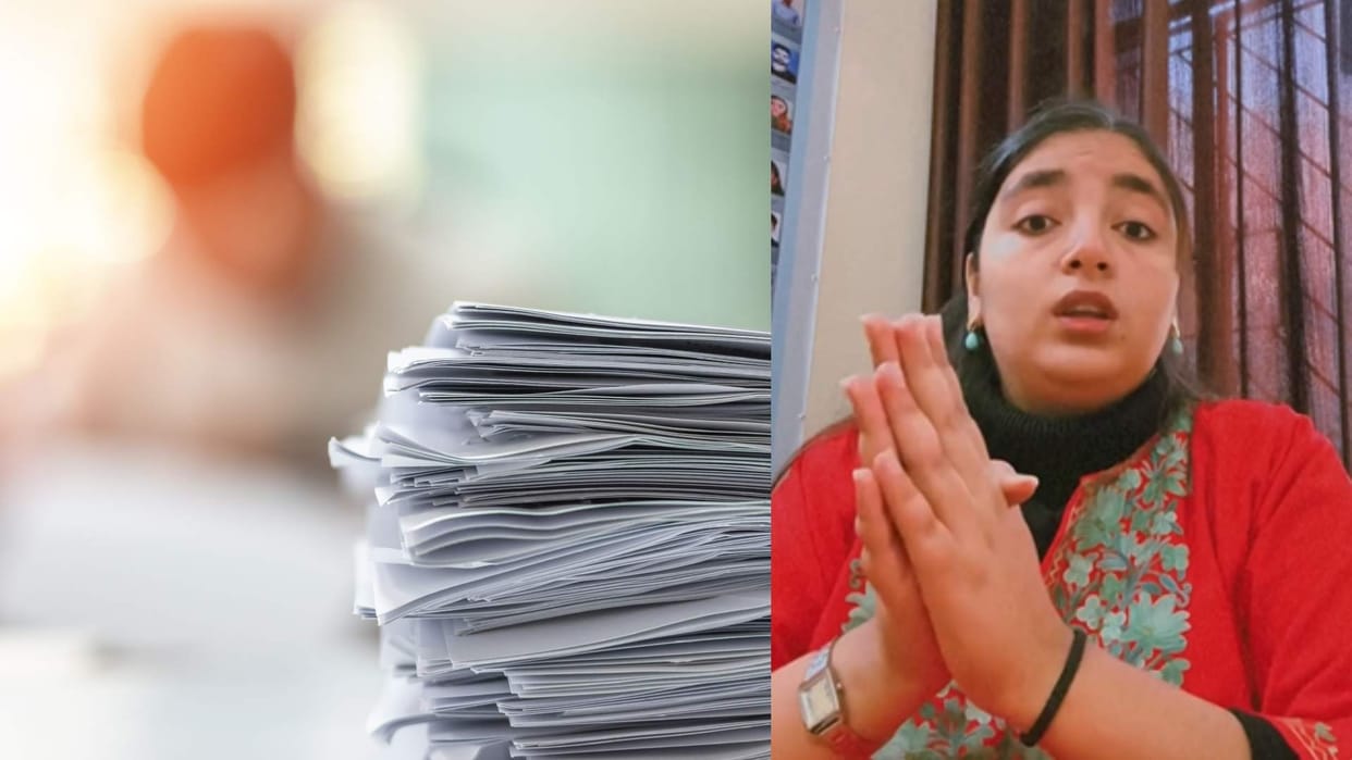 DU professor after seeing the exam answer sheets appealed to the students video goes viral on social media