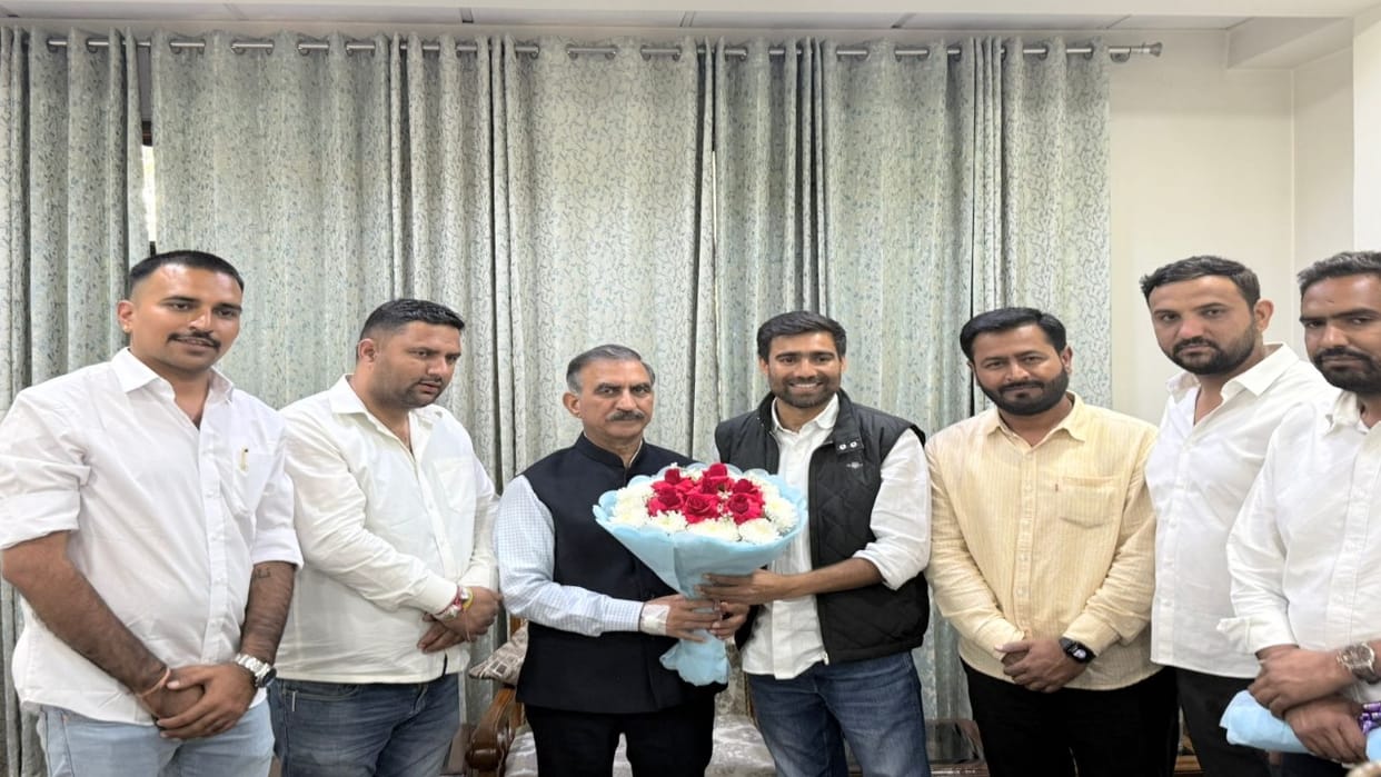 Newly appointed National President of NSUI met cm sukhvinder Sukhu