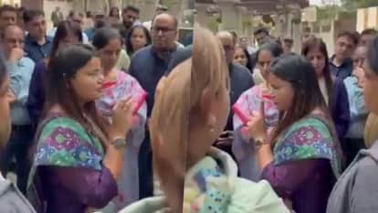 A video of the Naib Tehsildar goes viral amid controversy over the installation of a statue