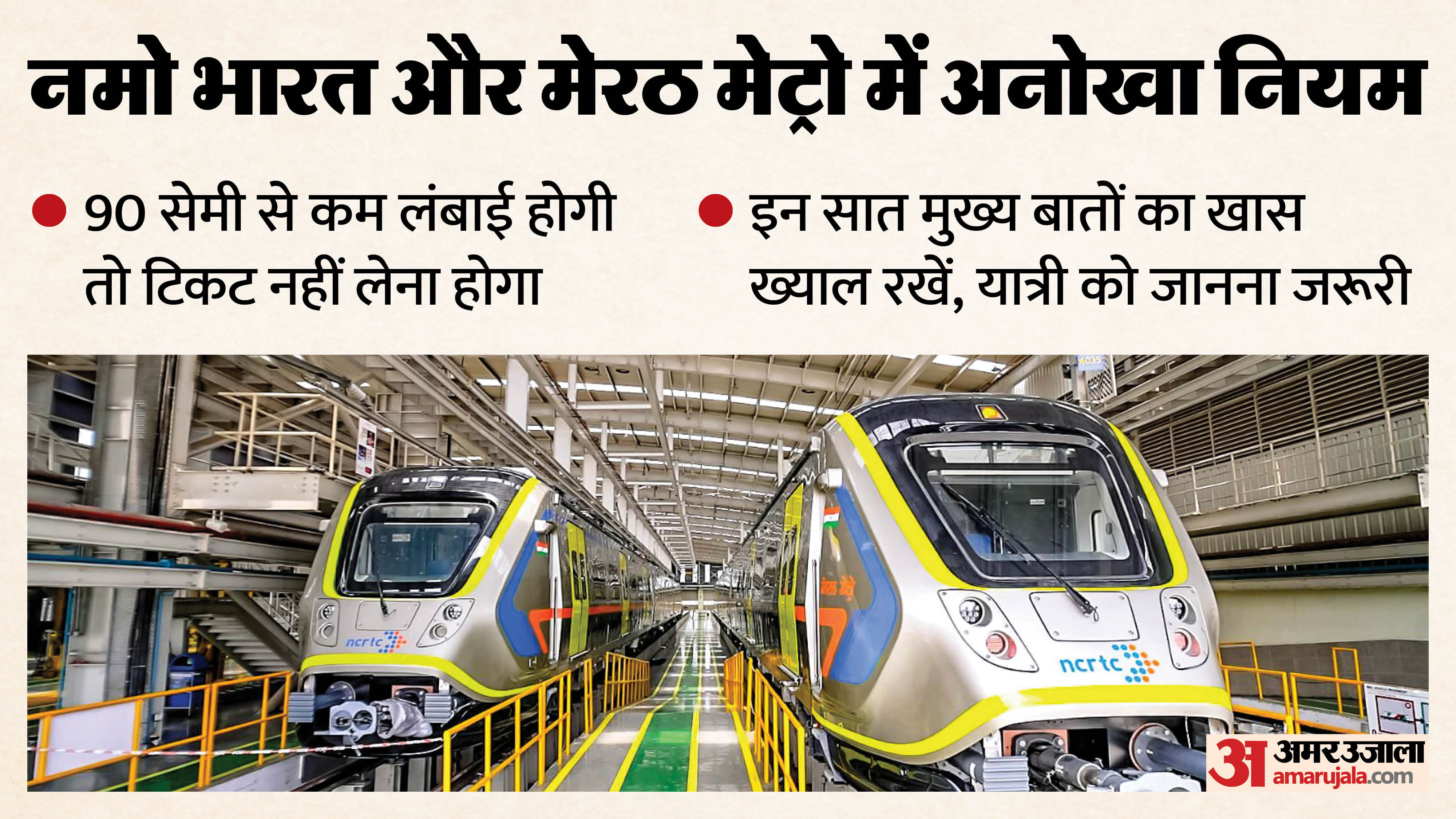 Namo Bharat and Meerut Metro Set Child Fare by Height Instead of Age Delhi-Meerut Rapid Rail fare