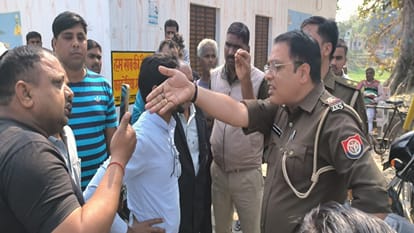 In Prayagraj, villagers held the village head hostage; police rescued him after considerable effort.
