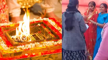 Girl student arrives for class 10 board exam in red wedding dress video goes viral