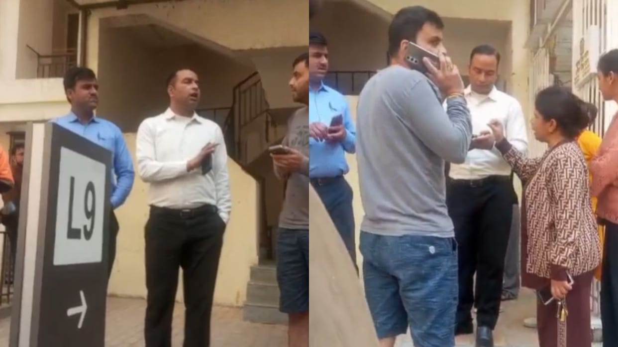 Protest after viral video of mother-son stuck in lift in Kingswood Society in Greater Noida