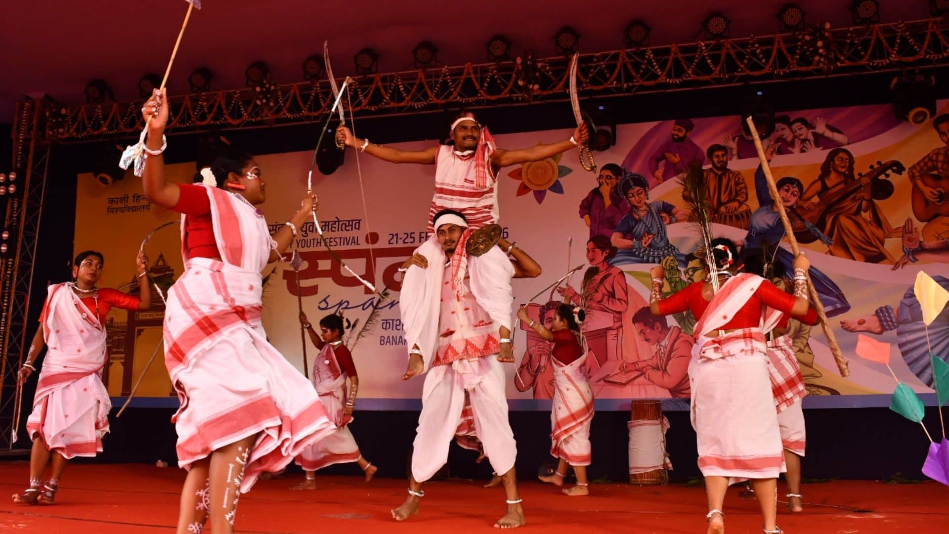 BHU Youth Festival Spandan Devotional presentation of Maa Durga and Maa Kali in Bengali folk style