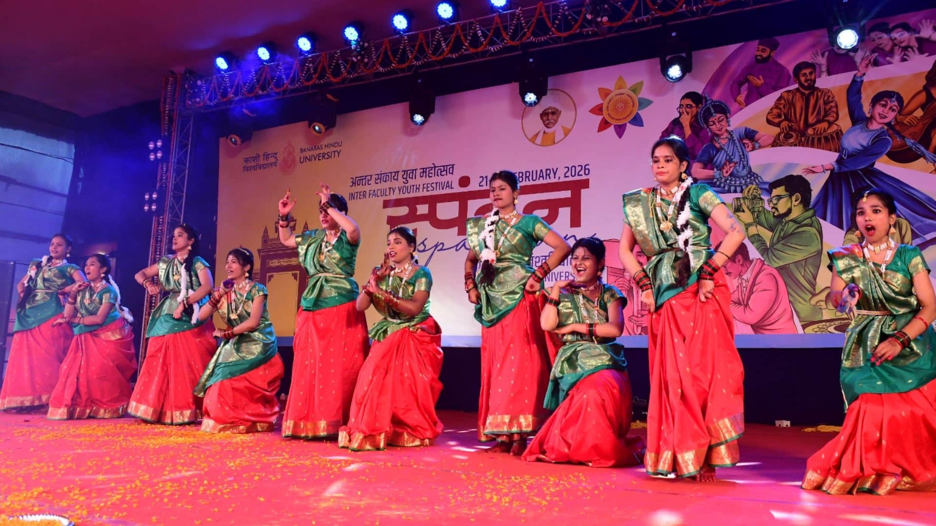 BHU Youth Festival Spandan Devotional presentation of Maa Durga and Maa Kali in Bengali folk style
